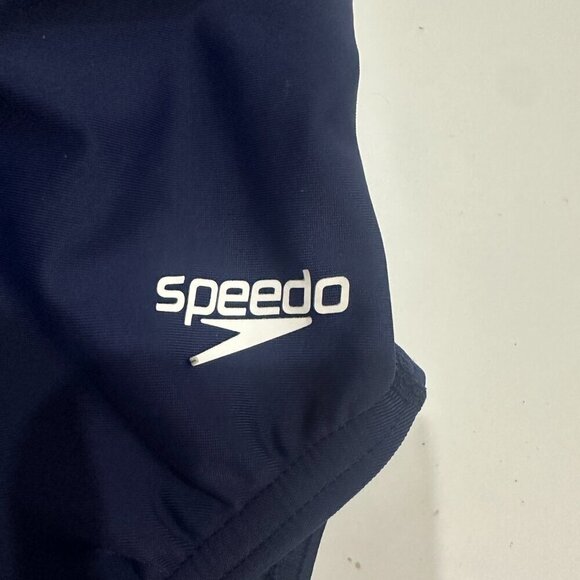 Speedo Navy Blue One Piece Swimsuit PowerFlex Flyback - Picture 4 of 8